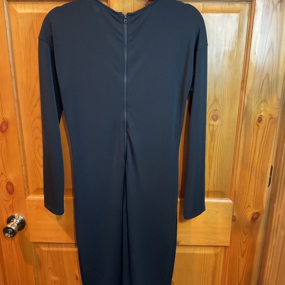 Narciso Rodriguez Black Knit Shirred Front Dress Size M - Picture 6 of 6